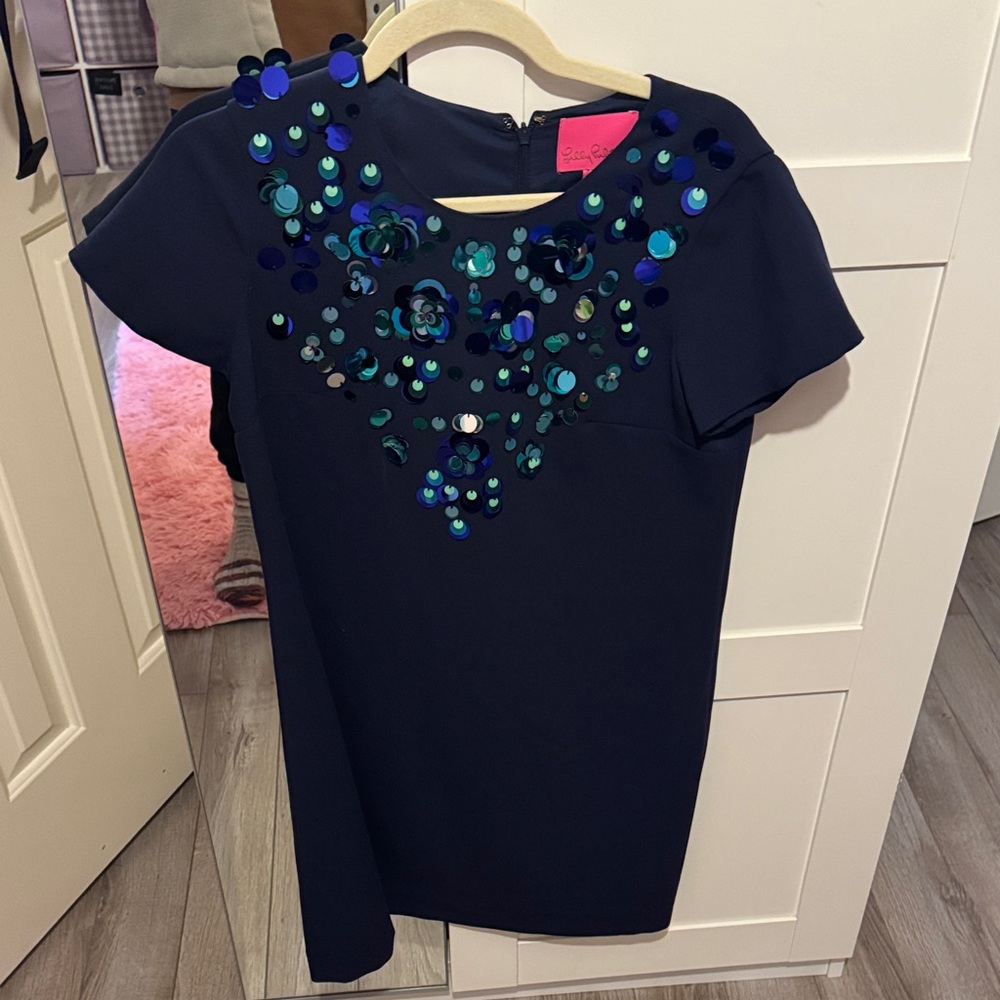 Lilly Pulitzer Navy dress with Sequin Accents